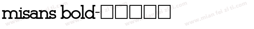 misans bold字体转换